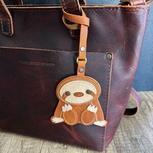DAKOTA Portland Leather Sloth KEYCHAIN Charm FAST SHIP NEW